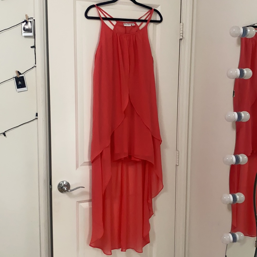 Layered high low cocktail dress